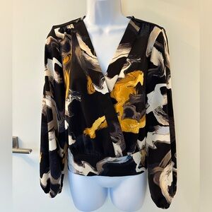 Nine West Multicolor Abstract Blouse